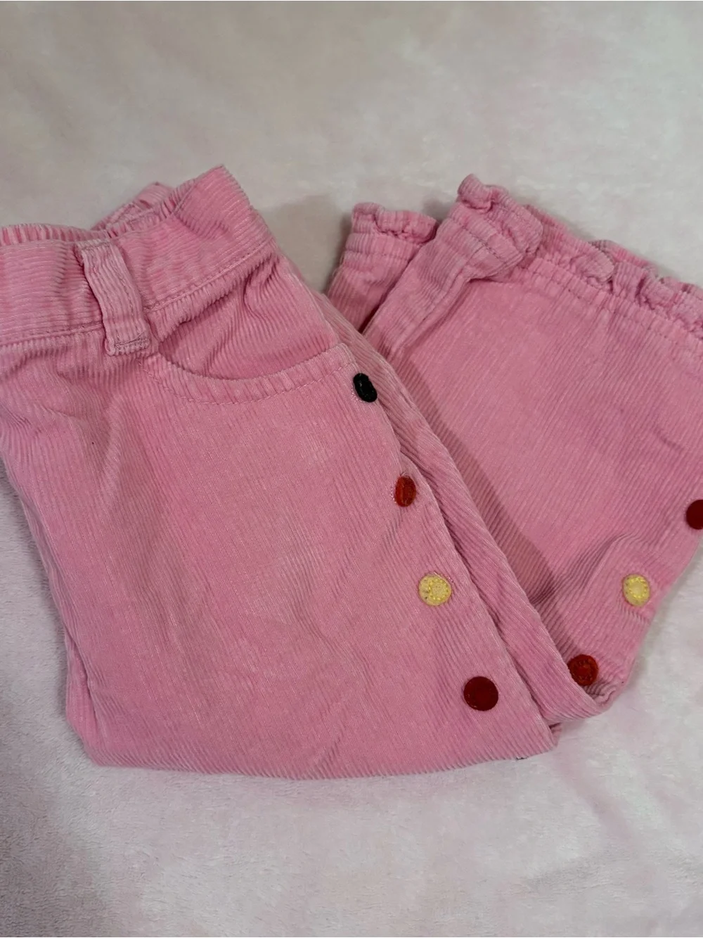 Gymboree Pink Corduroy Pants with Multicolor Side Dots